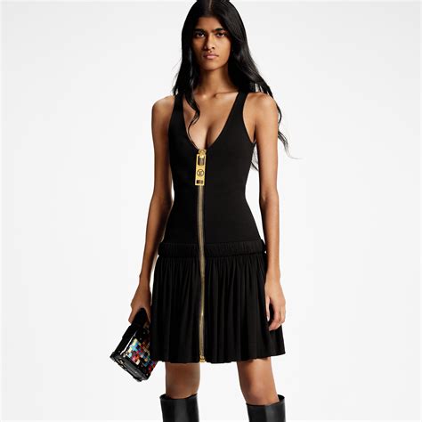 louis vuitton black dress|Louis Vuitton zipper dress.